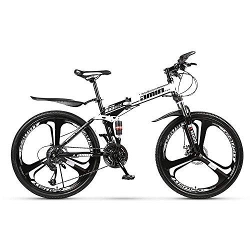 Bicicletas de montaña plegables : DYB Bicicleta de Carretera de 26 Pulgadas, Bicicletas de 30 velocidades Marco de Acero de Alto Carbono Bicicleta de montaña Plegable Velocidad Variable Fuera de la Carretera Doble absorción de Impact