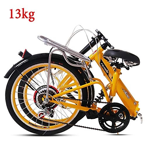 Bicicletas de montaña plegables : Grimk 20 Pulgadas Plegable De Aluminio Bicicleta De Paseo Mujer Bici Plegable Adulto Ligera Unisex Folding Bike Manillar Y Sillin Confort Ajustables, Velocidad única, Capacidad 110kg