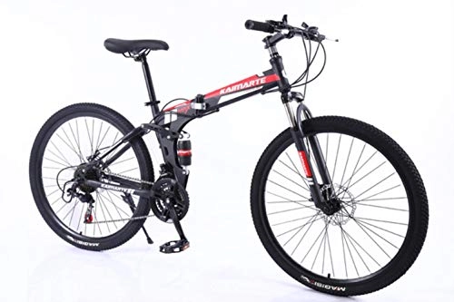 Bicicletas de montaña plegables : GuiSoHn Bicicleta de montaña de acero de alto carbono 24 / 26 pulgadas bicicleta de montaña bicicleta de estudiante bicicleta de adulto, color GuiSoHn-5498446331, tamaño talla única