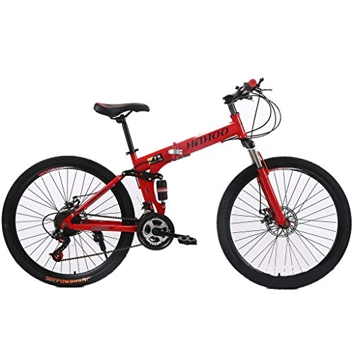 Bicicletas de montaña plegables : GWM Bicicleta Plegable 21 de Velocidad de Bicicletas de montaña Doble absorción de Choque de Bicicleta for Mujer y Hombre de la Bicicleta de la Ciudad del Viajero (Size : S)