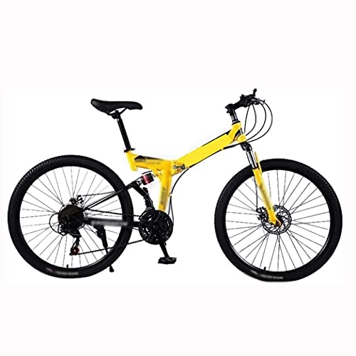 Bicicletas de montaña plegables : HUAQINEI Bicicleta Plegable Modelo de Bicicleta de montaña para Fortalecer la absorción de impactos-21 / 24 / 27 se Shift Uni-Adult Bike, Rojo, 24 velocidades
