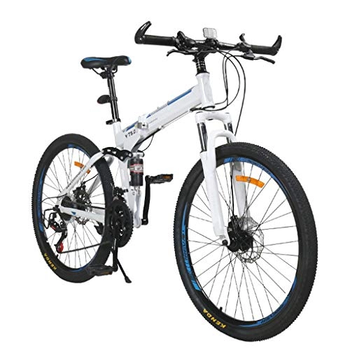 Bicicletas de montaña plegables : JXJ Bicicleta Montaña, 26 Pulgadas Bicicletas Plegables, Doble Freno Disco Bikes MTB de Alta Velocidad de Acero Al Carbono para Estudiantes Adultos, 24 Velocidades