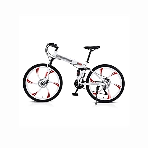 Bicicletas de montaña plegables : KOOKYY Bicicleta de montaña de 26 pulgadas, bicicleta de montaña, bicicleta de carretera, plegable, 21 velocidades, bicicleta de suspensión de seis ruedas para deportes al aire libre