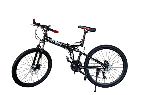 Bicicletas de montaña plegables : LAZY SPORTS Bicicleta Montaña Plegable con Aluminio Reforzado Ligero (Negro)