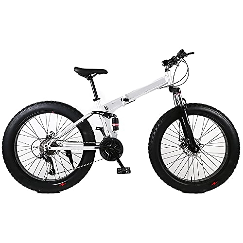 Bicicletas de montaña plegables : Liangzi Bicicleta de montaña Plegable 24 Pulgadas 26 Pulgadas 21 / 24 / 27 Bicicleta de Freno de Disco Dual de Velocidad Variable