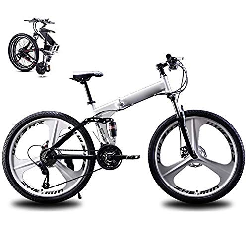 Bicicletas de montaña plegables : LJYY Bicicleta de montaña para Hombres y Mujeres, Bicicleta MTB Plegable portátil para Estudiantes Adultos, Bicicleta Plegable de 27 velocidades y 26 Pulgadas Bicicleta de Velocidad Plegable lige