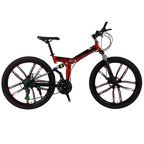 Bicicletas de montaña plegables : LootenKun Bicicleta De Montaña Adulto Specialized Amortiguador Bicicleta De Carretera (26 Pulgadas, 21 Velocidades), Velocidad Ajustable, Acero Alto Carbono