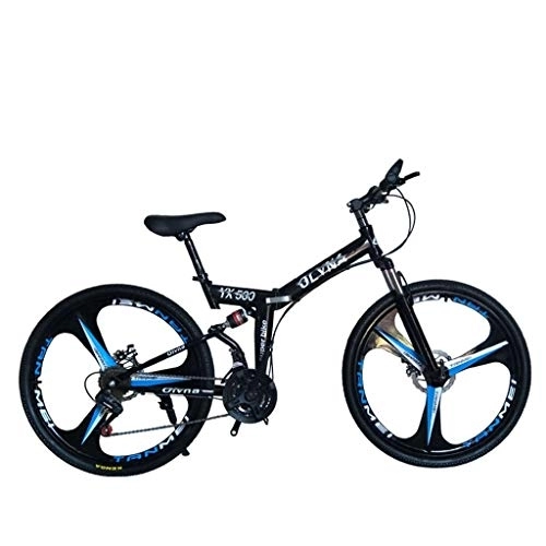 Bicicletas de montaña plegables : Mrzyzy MTB De 26 Pulgadas 21 / 24 / 27 / 30 Velocidad De Amortiguación Suave del Freno De Disco De 3 Ruedas, 6 De Velocidad Variable Ruedas De Bicicletas For Adultos (Plegable) (Color : 4, Size : 24 Speed)