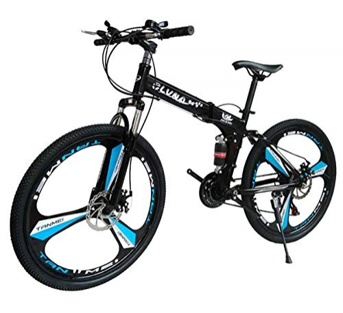 Bicicletas de montaña plegables : MUYU Frenos de Doble Disco Bicicleta de Carretera Bicicletas de Carretera Plegables 21 Bicicletas de montaña (24 velocidades, 27 velocidades), Black2, 21Speed