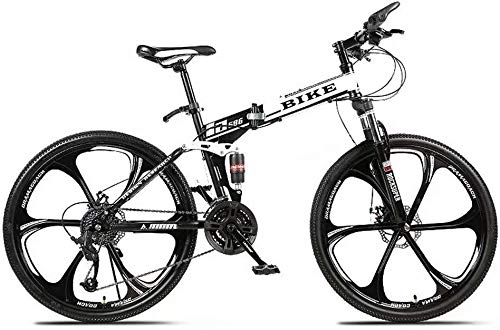 Bicicletas de montaña plegables : P.CHUXIN Bicicleta De Montaña Plegable 24 / 26 Pulgadas, Bicicleta De MTB con 6 Ruedas De Corte (21-Stage Shift, 24 Inches)
