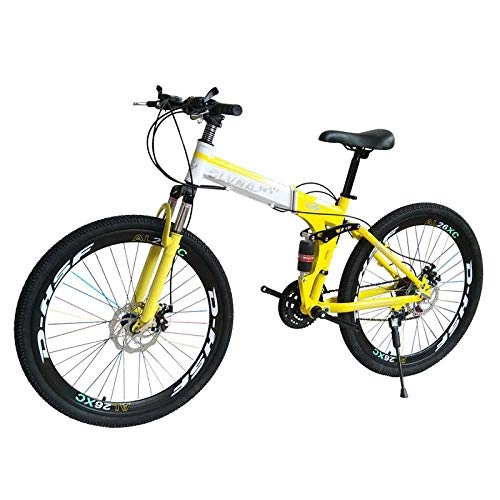 Bicicletas de montaña plegables : PengYuCheng Bicicleta de montaña de Acero al Carbono de una Rueda de 26 Pulgadas Plegable Estudiante Accesorios de Bicicleta Material sintético Casual Bicicleta de montaña q8