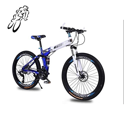 Bicicletas de montaña plegables : STRTG Bicicleta de montaña Plegado, Bicicleta Plegable, Marco De Acero De Alto Carbono, 26 Pulgadas 24 * 27 Velocidad Unisex Adulto Montar al Aire Libre