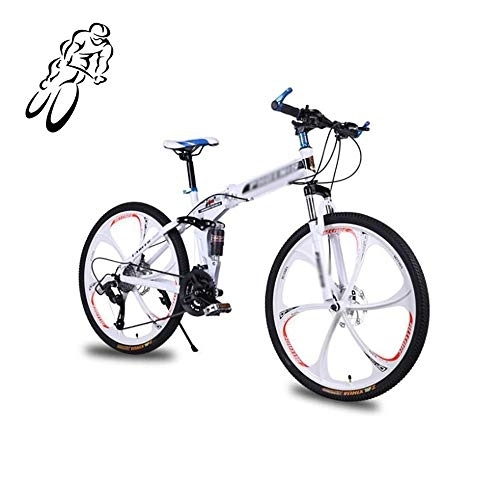 Bicicletas de montaña plegables : STRTG Montar al Aire Libre Bicicleta Plegable, Unisex Adulto Bicicleta de montaña Plegado, Marco De Acero De Alto Carbono, 26 Pulgadas 21 Velocidad