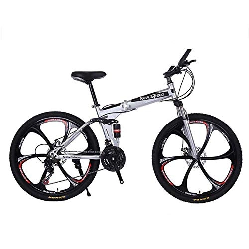 Bicicletas de montaña plegables : WJSW Bicicletas Unisex Bicicleta de montaña de 26"- Cuadro de Aluminio de 17" con Frenos de Disco - Seleccin Multicolor
