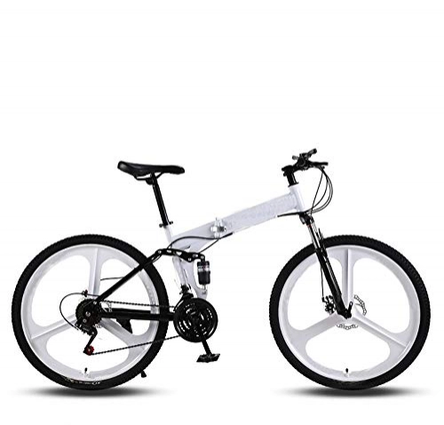 Bicicletas de montaña plegables : XIAOHUA-UK Bicicletas de carretera for hombres y mujeres, carreras de bicicleta de carretera, bicicleta plegable de montaña, rueda de tres ruedas, 26 pulgadas, velocidad variable, absorción de doble c