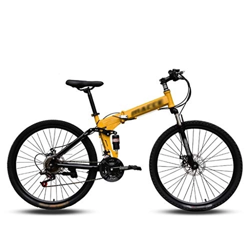 Bicicletas de montaña plegables : ZXC Bicicleta Plegable de montaña de 24 Pulgadas para Hombres y Mujeres Carreras Todoterreno Velocidad Variable Rueda integrada Doble absorción de Impactos Bicicleta al Aire Libre
