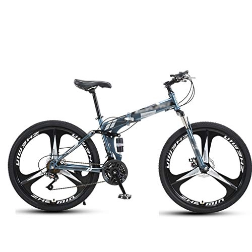 Bicicletas de montaña plegables : ZXC Bicicleta Plegable para Adultos Bicicleta de 24 Pulgadas Dama Deportes para Adultos Velocidad Variable portátil niños Estudiante Bicicleta Plegable absorción de Impactos Estable y práctica
