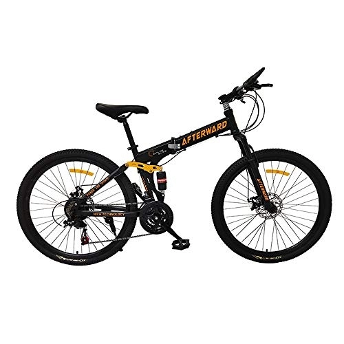 Bicicletas de montaña plegables : ZYD Bicicleta de montaña Plegable Rueda de radios de 26"MTB de Doble suspensión de 21 velocidades