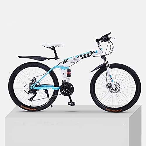 Bicicletas de montaña plegables : ZYLEDW Bicicletas De Montaña Ligeras De 26"Bicicletas Cuadro De Aleación Resistente La Bicicleta De Montaña Plegable con Cuadro De Aleación De Aluminio Ultraligero Pero Resistente-A
