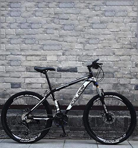 Bicicletas de montaña : Abrahmliy Bicicleta de montaña Plegable de Cola Suave Freno de Doble Disco / Cuadro de Acero al Carbono Bicicleta de Moto de Nieve para Playa Todoterreno Ruedas de 26 Pulgadas Negro 21 velocidades