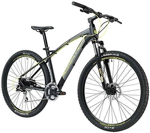 Bicicletas de montaña : Adriatica - Bicicleta MTB Wing RS 29 Shimano 24 V de Aluminio, Color Negro y Amarillo, Talla 42 - M