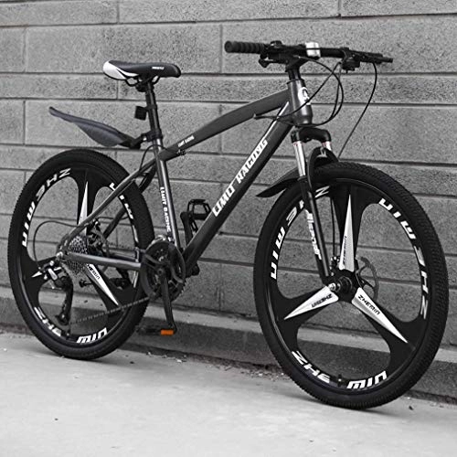Bicicletas de montaña : Alqn Bicicleta de montaña para adultos, bicicleta de playa con marco de acero con alto contenido de carbono, bicicletas de nieve todo terreno con doble freno de disco, ruedas de aleacin de magnesio