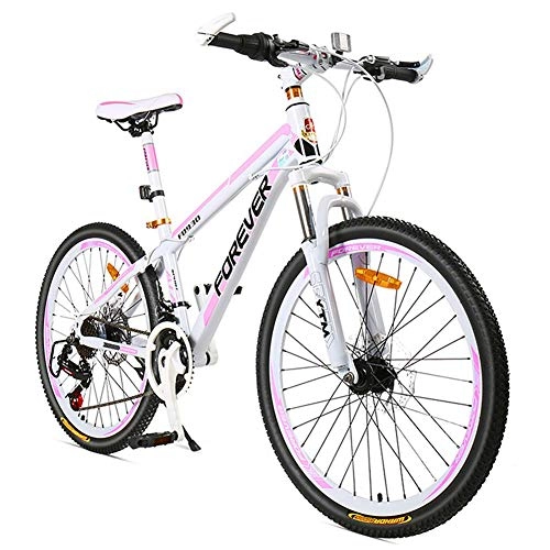 Bicicletas de montaña : AMAIRS Bicicleta De Montaa para Mujer, Aleacin Ligera De Aluminio All-Terrain Road 24" / 26" 27 Rueda De Radios De Velocidad Variable / Rueda Integrada Bicicleta De Mujer, Spoke Wheel, 24
