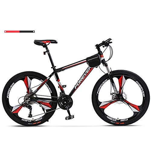 Bicicletas de montaña : Amcerd Bicicleta de Montaa, 26 PulgadasAcero al Carbono 21 Speed Frenos de Disco Doble suspensin Negro Section A Habl neumtico