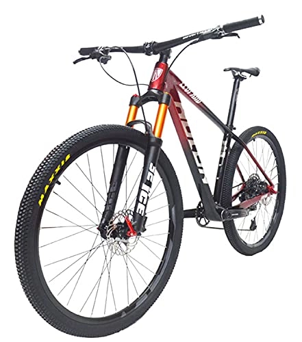 Bicicletas de montaña : ASEDF Bicicleta de montaña de Carbono Ligero, 27.5 / 29 Pulgadas 12 Velocidad MTB MTB Mountain Bike Hydraulic Disc Freno Fibra de Carbono Bicicleta de montaña red-29in*17in