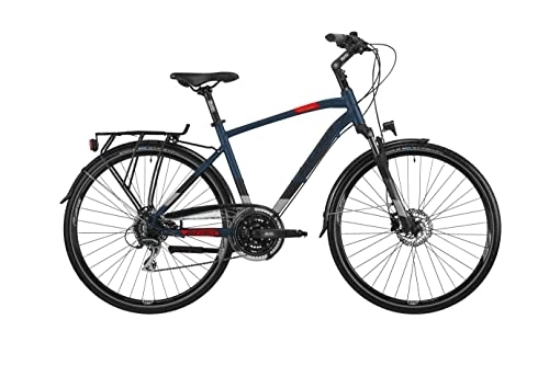 Bicicletas de montaña : Atala Bicicleta 2021 CITY-BIKE DISCOVERY FS HD 24 Velocidades Talla Hombre 49 (M), AZU / ROJO