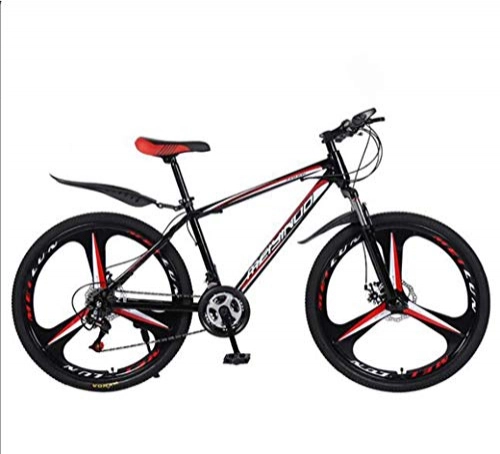 Bicicletas de montaña : AZYQ 26 en bicicleta de montaña de 21 velocidades para adultos, cuadro completo de acero al carbono ligero, suspensin delantera de la bicicleta para hombre, freno de disco, C, 24 velocidad