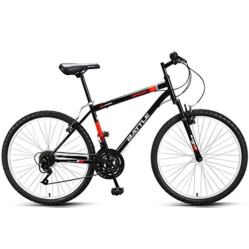 Bicicletas de montaña : AZYQ Bicicleta de carretera de 26 pulgadas, bicicleta de carretera de 18 velocidades para adultos con marco de acero de alto carbono, bicicleta de cercanas de la ciudad con horquilla delantera amort