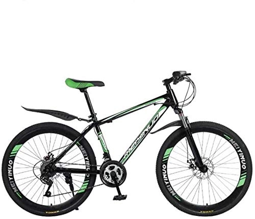 Bicicletas de montaña : Baozge Bicicleta de montaña de 26 velocidades para adulto, ligera, de acero al carbono con ruedas Full Frame Suspensin delantera Bicicleta de hombre Freno de disco C 24 velocidades, B, 24Speed