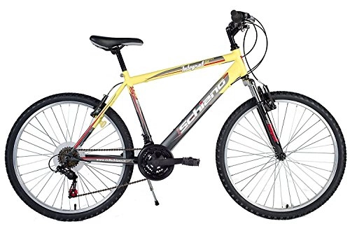 Bicicletas de montaña : Bicicleta Bicicleta 26Schiano integral Dual duro freno de disco, Giallo-Antracite