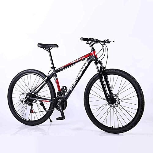 Bicicletas de montaña : Bicicleta Bicicleta de montaña, rueda de radios de 29 pulgadas de acero con alto contenido de carbono, horquillas de suspensin delantera con unidad de amortiguacin trasera totalmente ajustable