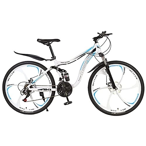 Bicicletas de montaña : Bicicleta de campo traviesa de 21 / 24 / 27 velocidades, freno de disco doble para adultos, suspensión total, bicicleta para deportes al aire libre, bicicleta de montaña de 24 / 26 pulgadas, marco de acero