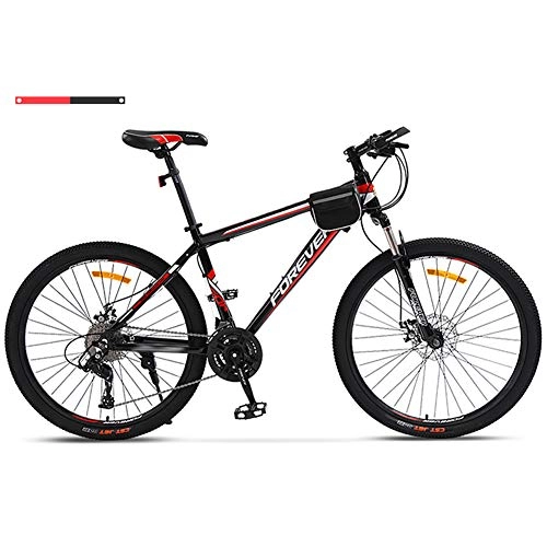 Bicicletas de montaña : Bicicleta de Montaa, 26 Pulgadas Acero al Carbono 21 Speed Frenos de Disco Doble suspensin Negro Section DNeumtico de Diez Hojas