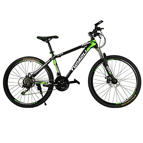 Bicicletas de montaña : Bicicleta De Montaa Bicicleta Completa MTB De 27 Velocidades Y 26 Pulgadas De Rueda Rgida, Green