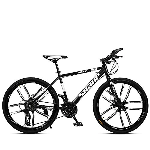 Bicicletas de montaña : Bicicleta de Montaa, Freno de Disco Doble de 26 Pulgadas Y 21 Velocidades, Silln Ajustable, Bicicleta de Cola Rgida, Varios Estilos Y Colores (Opcional), B