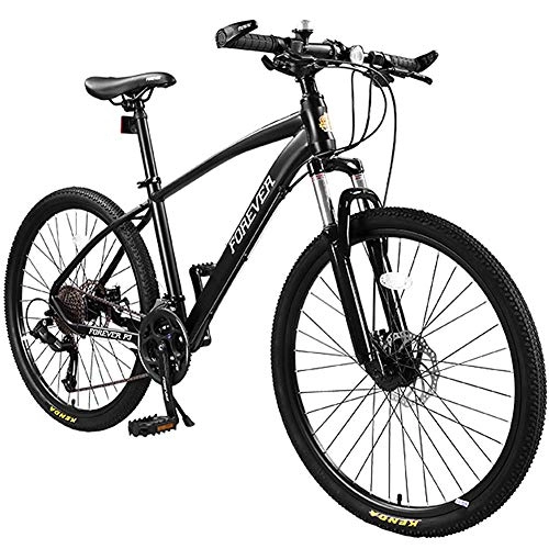 Bicicletas de montaña : Bicicleta de Montaa para Adultos con Horquilla de Suspensin / Freno de Disco Doble Bicicleta de Montaa Rgida Bicicletas 27 Velocidad 26 Pulgadas Aleacin de Aluminio Suspensin Completa Bike