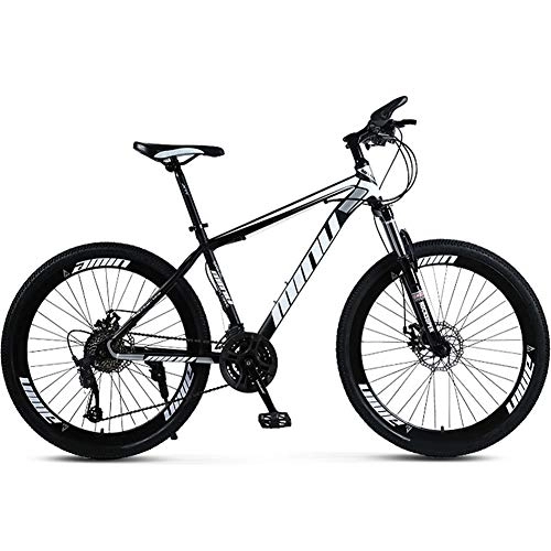 Bicicletas de montaña : Bicicleta de montaña, 40 acero de alto carbono de absorción golpes al aire libre Bicicletas 21 / 24 / 27 / 30 velocidades frenos de disco bicicleta de 26 pulgadas, para adultos estudiantes