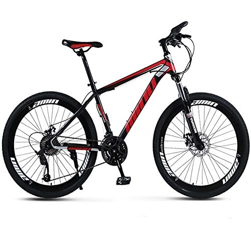 Bicicletas de montaña : Bicicleta de montaña, acero de alto carbono de absorción de golpes al aire libre Bicicletas 21 / 24 / 27 / 30 velocidades frenos de disco bicicleta de 26 pulgadas para adultos estudiantes