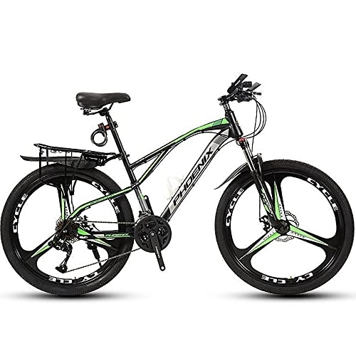 Bicicletas de montaña : Bicicleta de montaña de 26 pulgadas, bicicleta de montaña con freno de disco doble de 21 / 24 / 27 / 30 velocidades, bicicleta de montaña rígida de acero con alto contenido de carbono, suspensión delanter