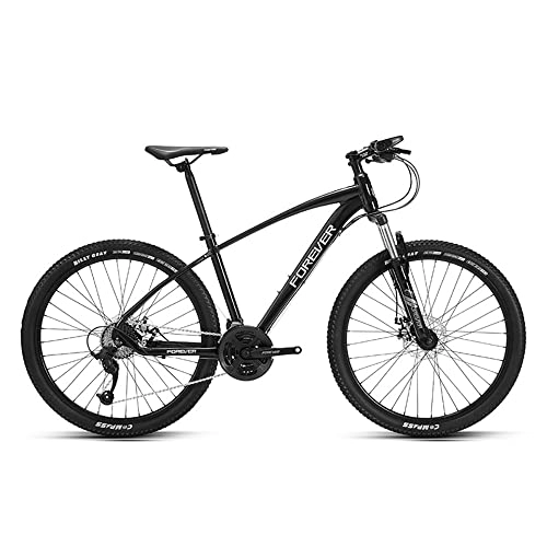 Bicicletas de montaña : Bicicleta de montaña de 26 pulgadas, bicicleta para hombre con suspensión de marco MTB de aleación de aluminio, freno de disco doble de 27 velocidades con horquilla de bloqueo hidráulico y diseño de