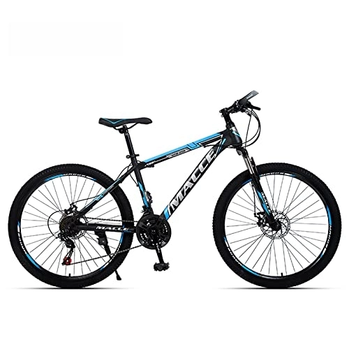 Bicicletas de montaña : Bicicleta de montaña de 26 pulgadas para mujeres / hombres, ligera, 21 / 24 / 27 velocidades, bicicletas MTB para adultos, marco de acero al carbono, suspensión delantera, N, 24 speed