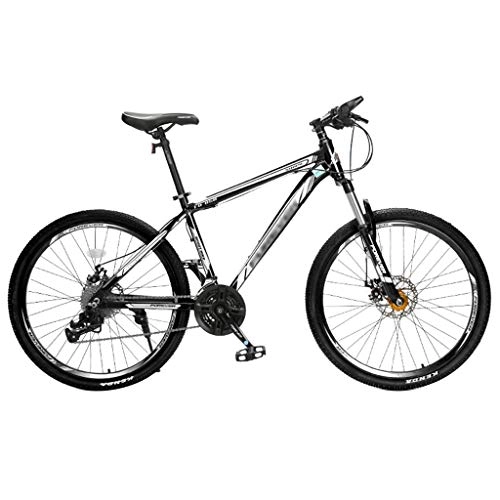 Bicicletas de montaña : Bicicleta de montaña de acero al carbono de 26 pulgadas, bicicleta para adultos, bicicleta de carreras de aluminio para montar al aire libre, marco engrosado, ruedas de radios (26 '' 27 / 30 velocidad