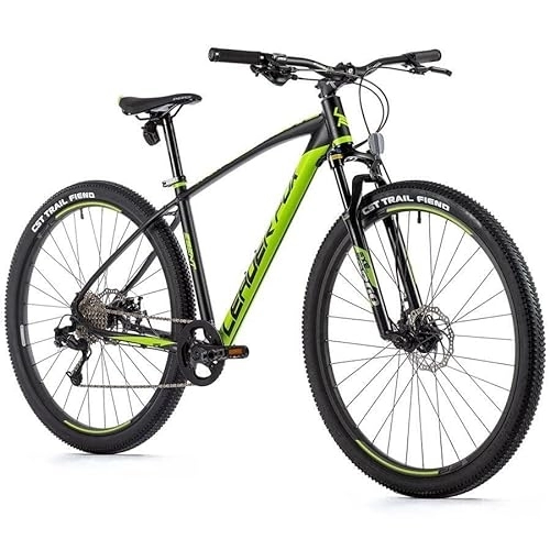 Bicicletas de montaña : Bicicleta de montaña Leader Fox Esent 2023 S-Ride 8 velocidades, color negro y verde Rh51 cm