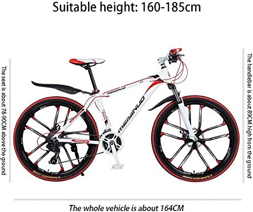 Bicicletas de montaña : Bicicleta de montaña ligera freno de doble disco 26 pulgadas aleación de aluminio / acero al carbono 21 / 24 / 27 velocidad bicicleta de montaña absorción de impactos 3S 8 21 velocidad-27 velocidad