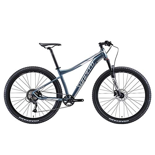 Bicicletas de montaña : Bicicleta de montaña NENGGE de 9 velocidades, ruedas grandes para adultos, bicicleta de montaña, marco de aluminio, bicicleta de montaña delantera, marco de 15.5 pulgadas