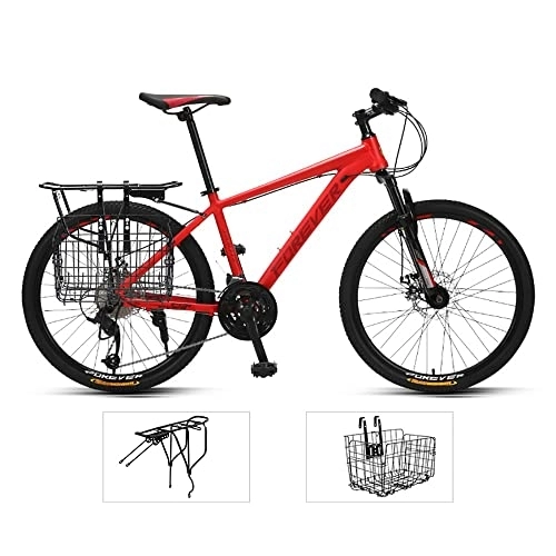 Bicicletas de montaña : Bicicleta de montaña para adultos, ruedas de 26 pulgadas, bicicleta de montaña rígida, marco de aluminio, bicicletas de campo, bicicleta de 27 velocidades, suspensión completa, engranajes MTB, freno